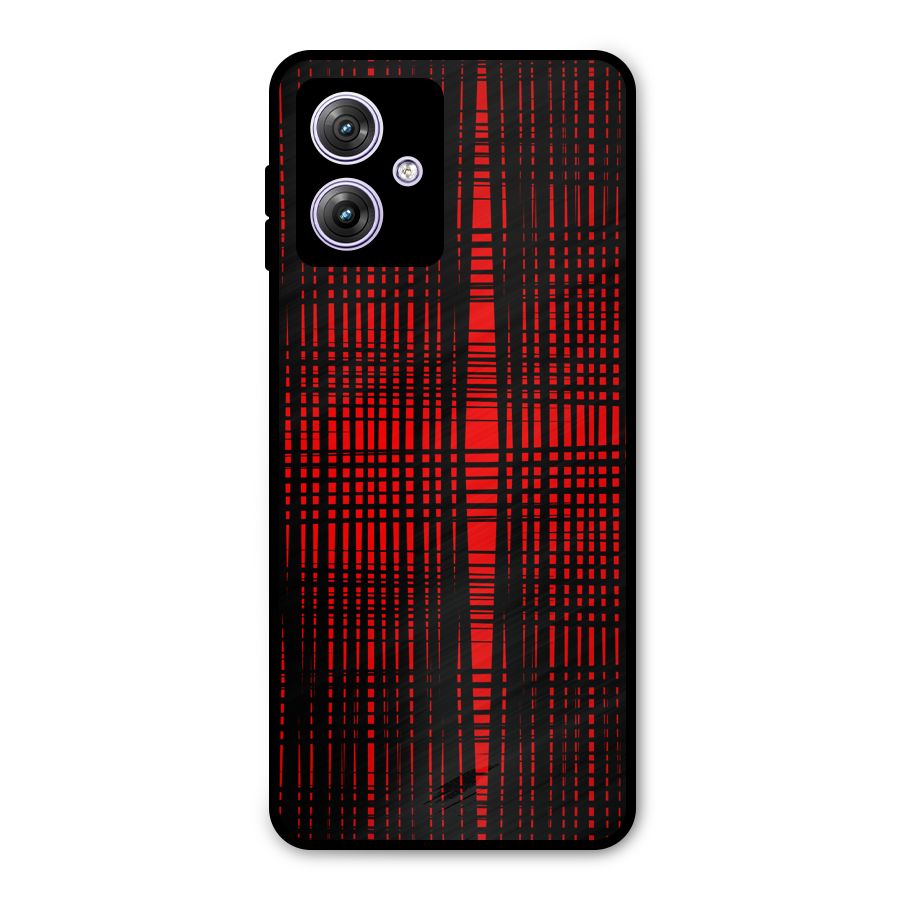 Red Net Design Metal Back Case for Moto G64