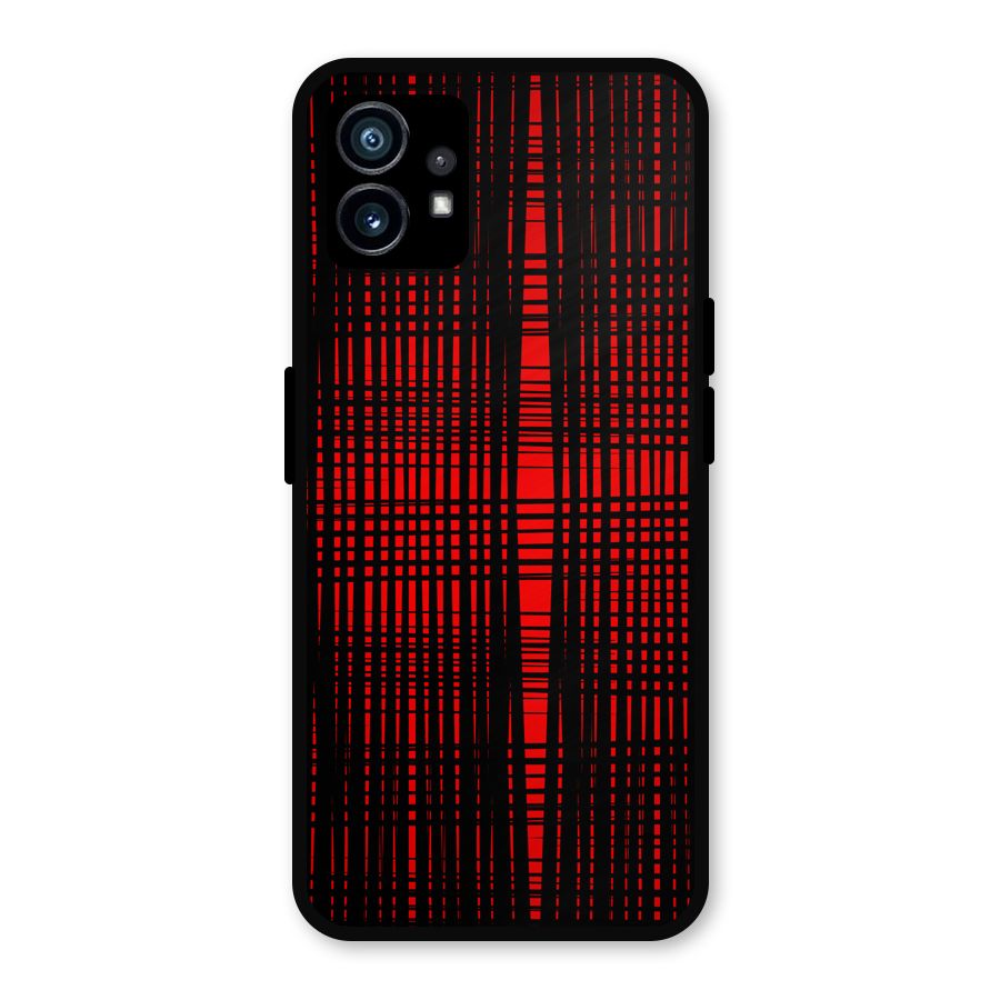 Red Net Design Metal Back Case for Nothing Phone 1