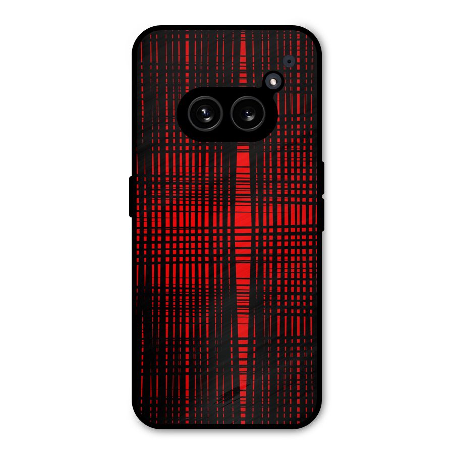 Red Net Design Metal Back Case for Nothing Phone 2a Plus