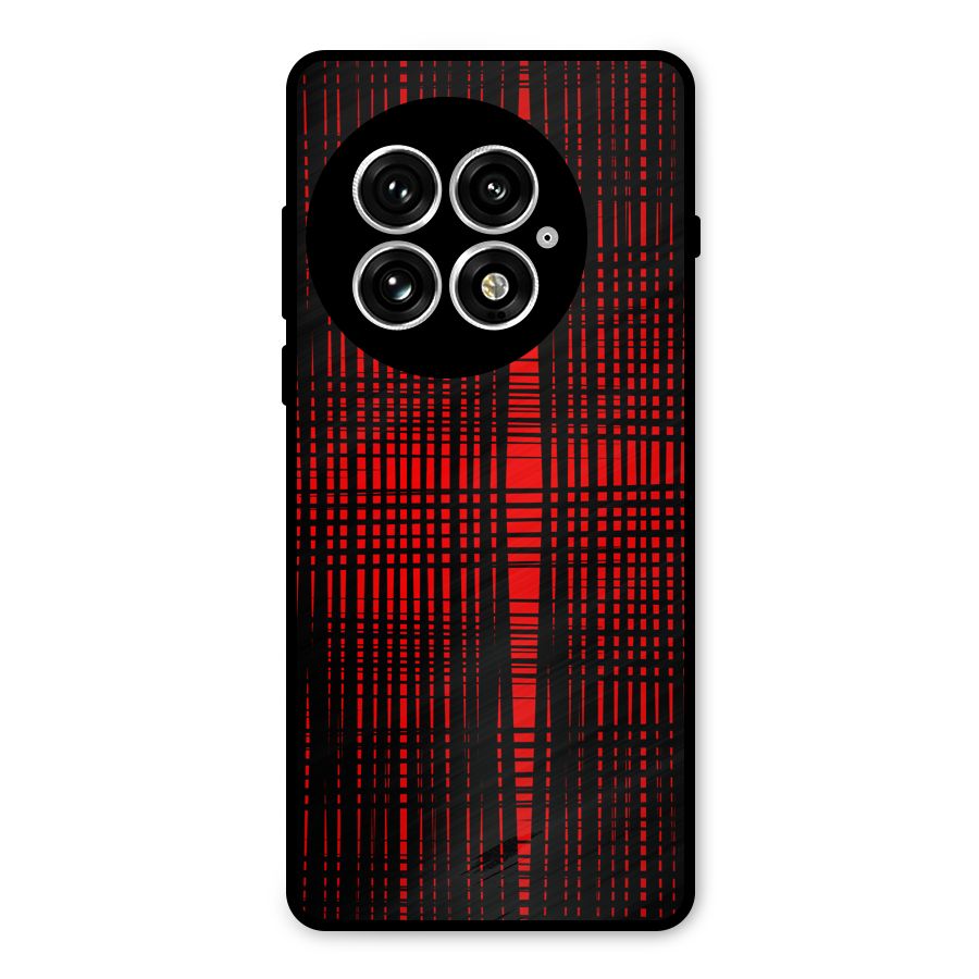 Red Net Design Metal Back Case for OnePlus 13
