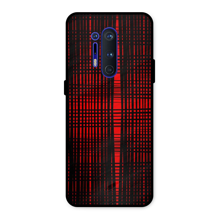Red Net Design Metal Back Case for OnePlus 8 Pro