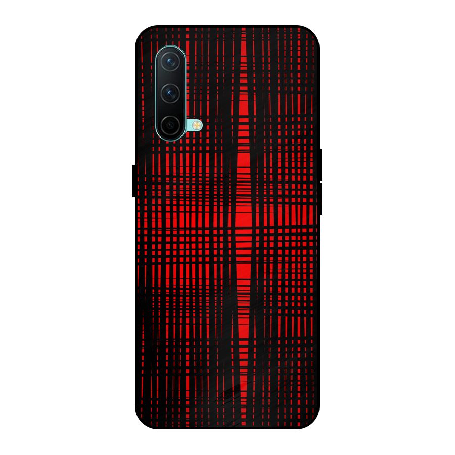 Red Net Design Metal Back Case for OnePlus Nord CE 5G