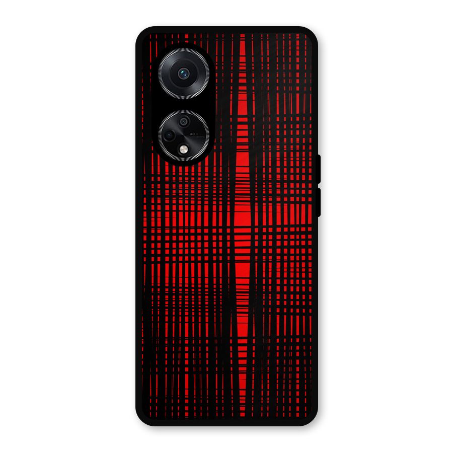 Red Net Design Metal Back Case for Oppo F23