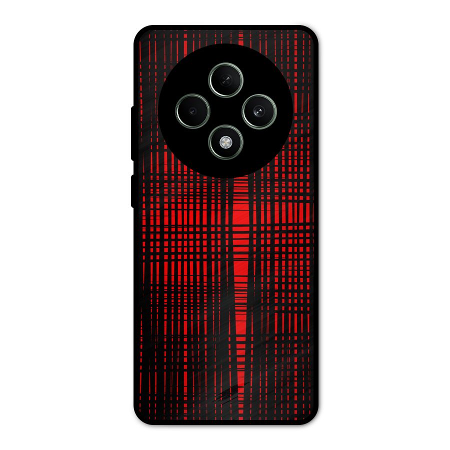 Red Net Design Metal Back Case for Oppo F27