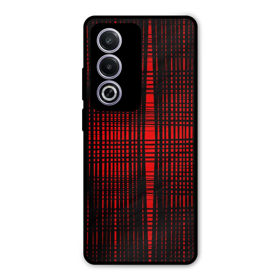 Red Net Design Metal Back Case for Oppo K12x