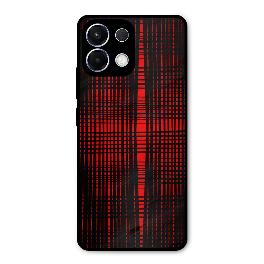 Red Net Design Metal Back Case for Oppo K13