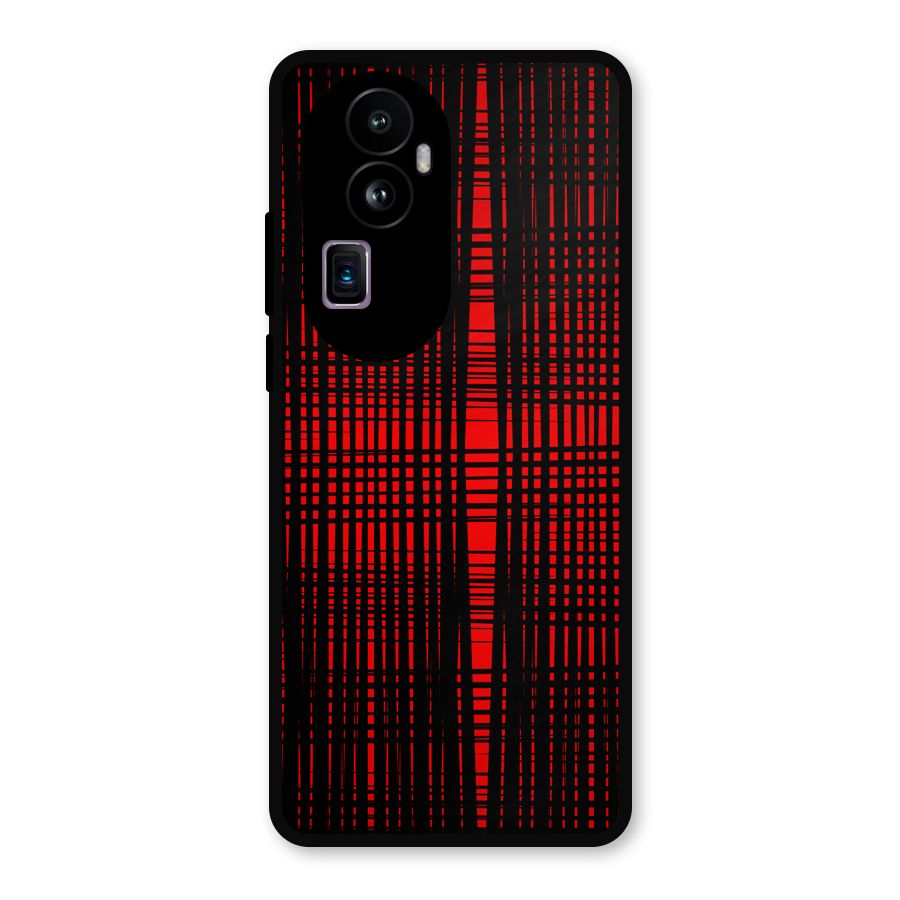 Red Net Design Metal Back Case for Oppo Reno10 Pro Plus
