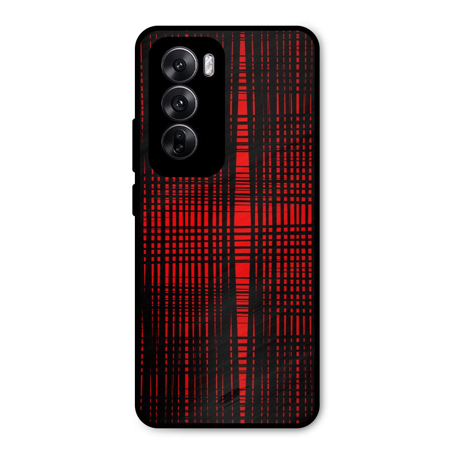 Red Net Design Metal Back Case for Oppo Reno12