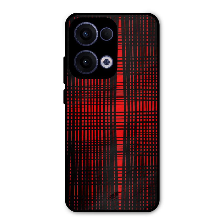 Red Net Design Metal Back Case for Oppo Reno13
