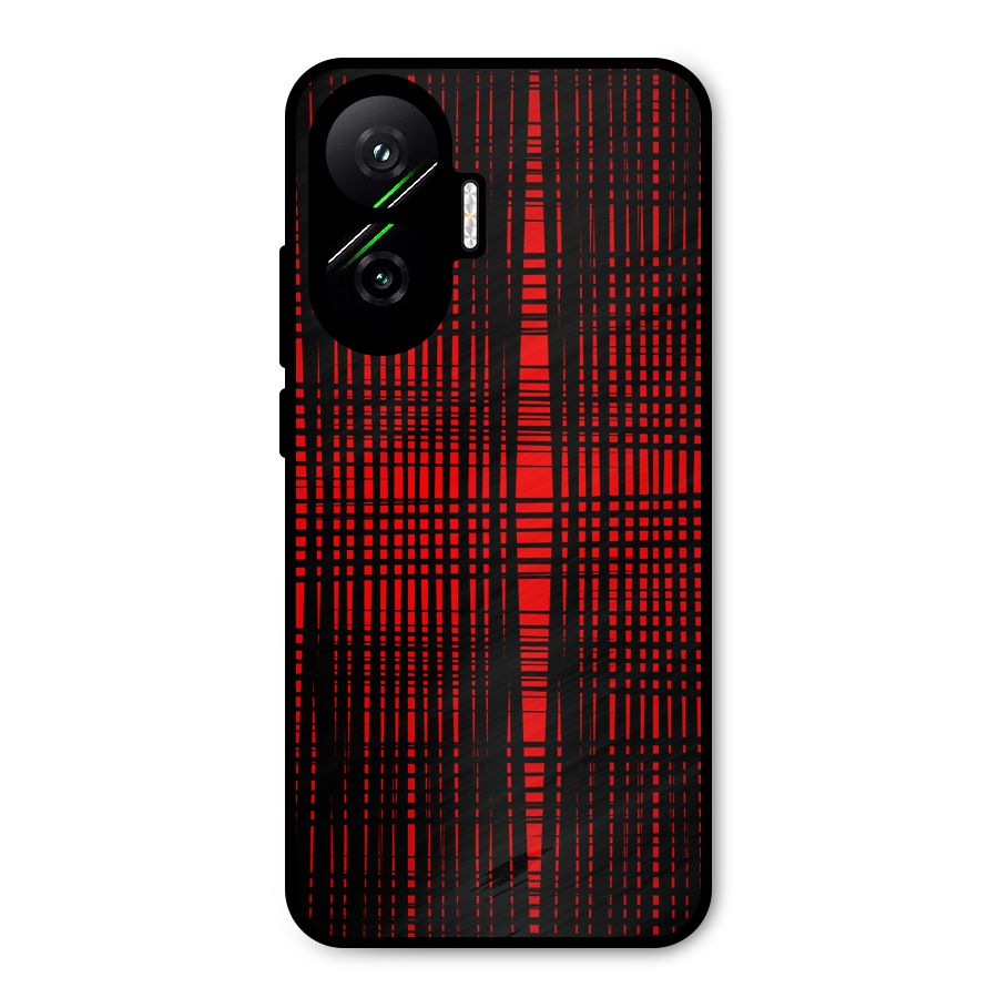 Red Net Design Metal Back Case for Poco F7