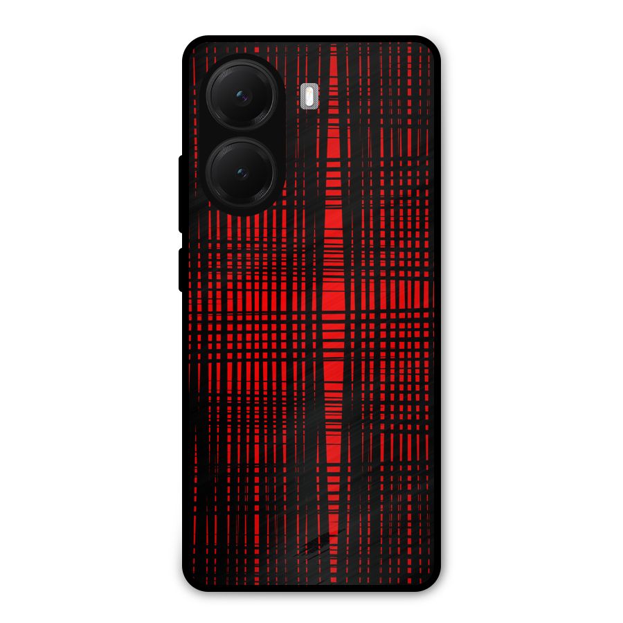 Red Net Design Metal Back Case for Poco X7 Pro