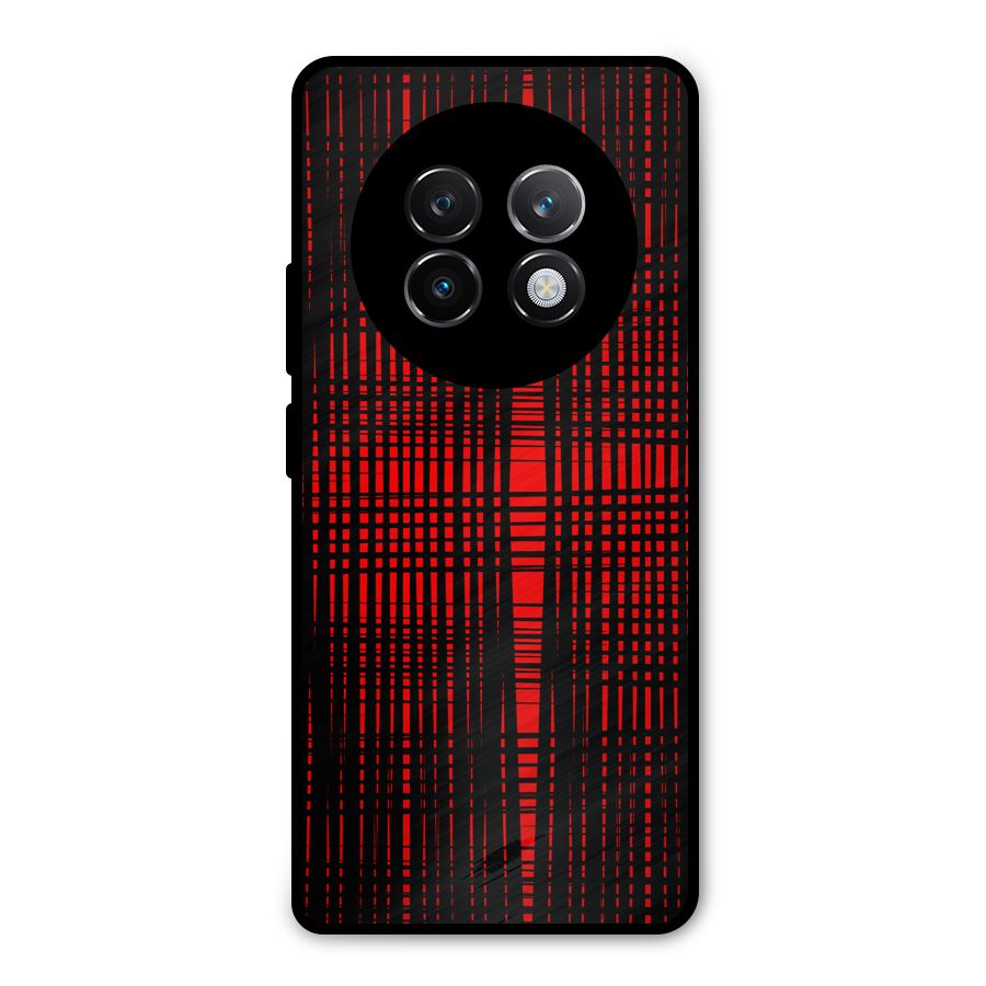 Red Net Design Metal Back Case for Realme 13 Plus