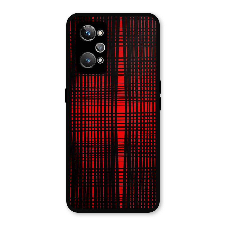 Red Net Design Metal Back Case for Realme GT 2