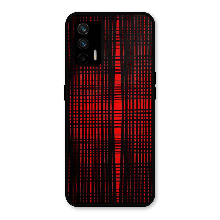 Red Net Design Metal Back Case for Realme GT 5G