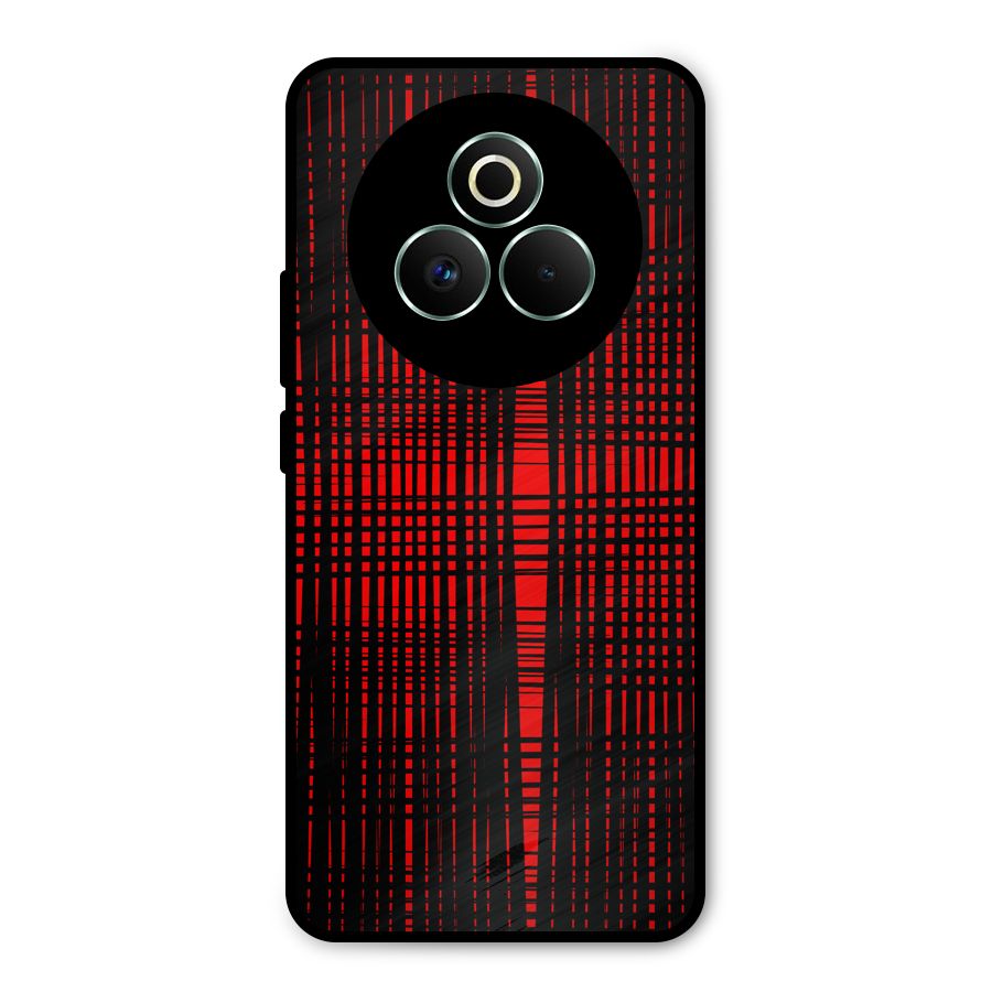 Red Net Design Metal Back Case for Realme P3 Pro