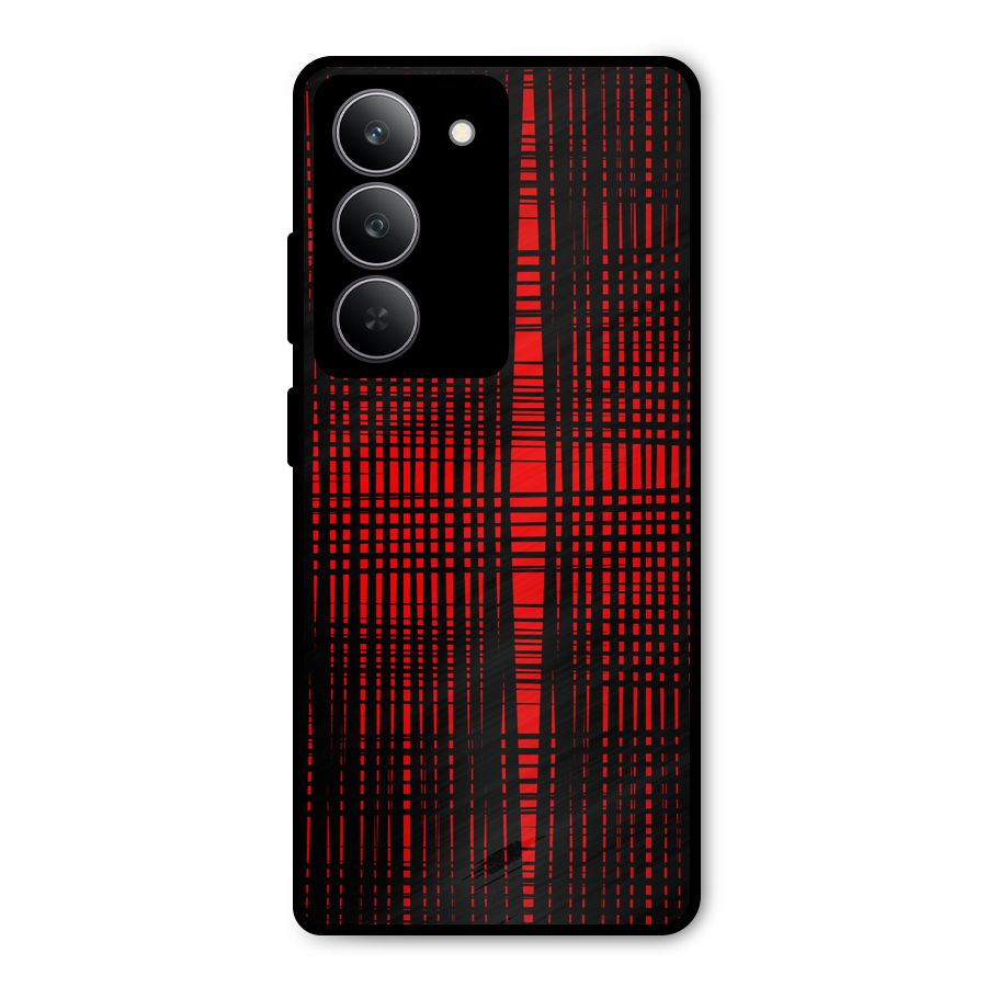 Red Net Design Metal Back Case for Realme P3x