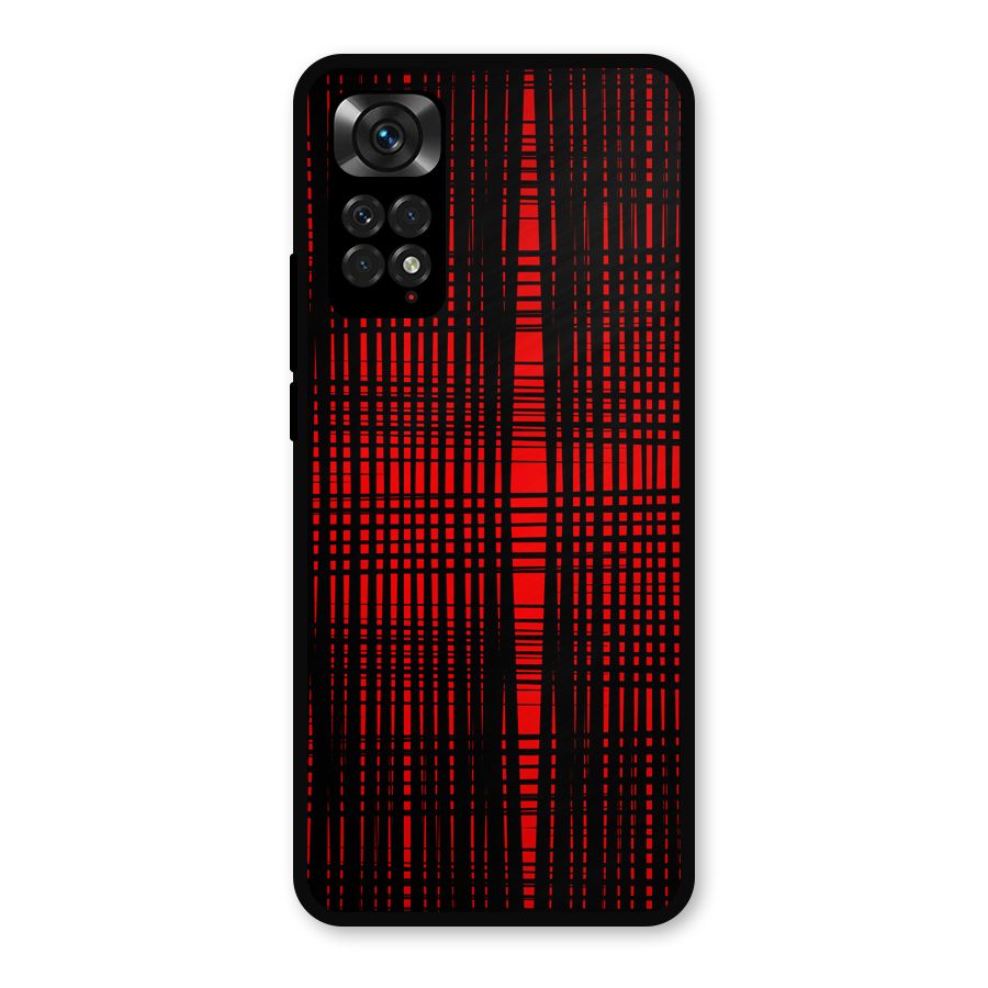 Red Net Design Metal Back Case for Redmi Note 11s
