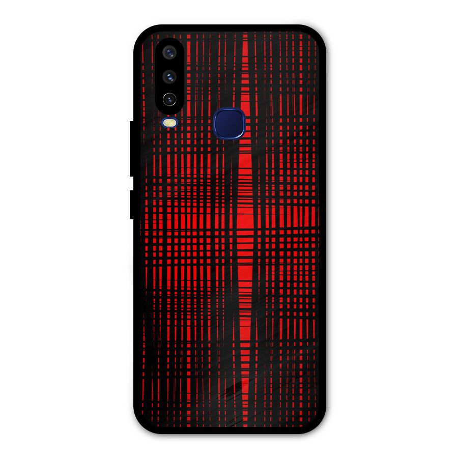 Red Net Design Metal Back Case for Vivo V17