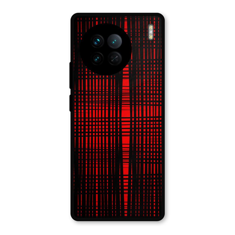 Red Net Design Metal Back Case for Vivo X90