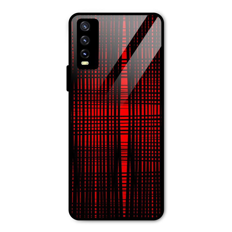 Red Net Design Metal Back Case for Vivo Y20i