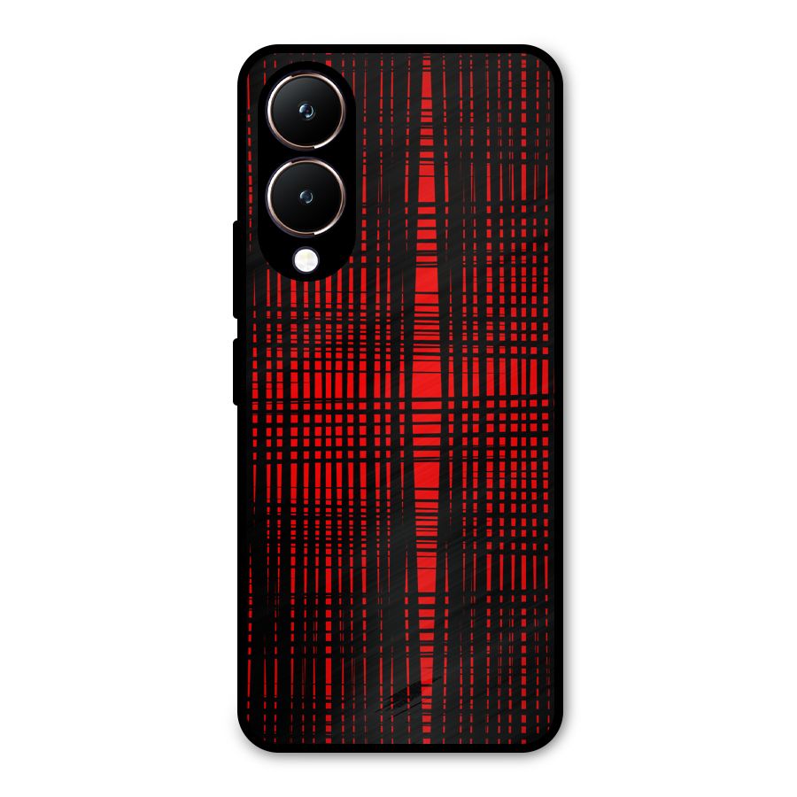 Red Net Design Metal Back Case for Vivo Y28