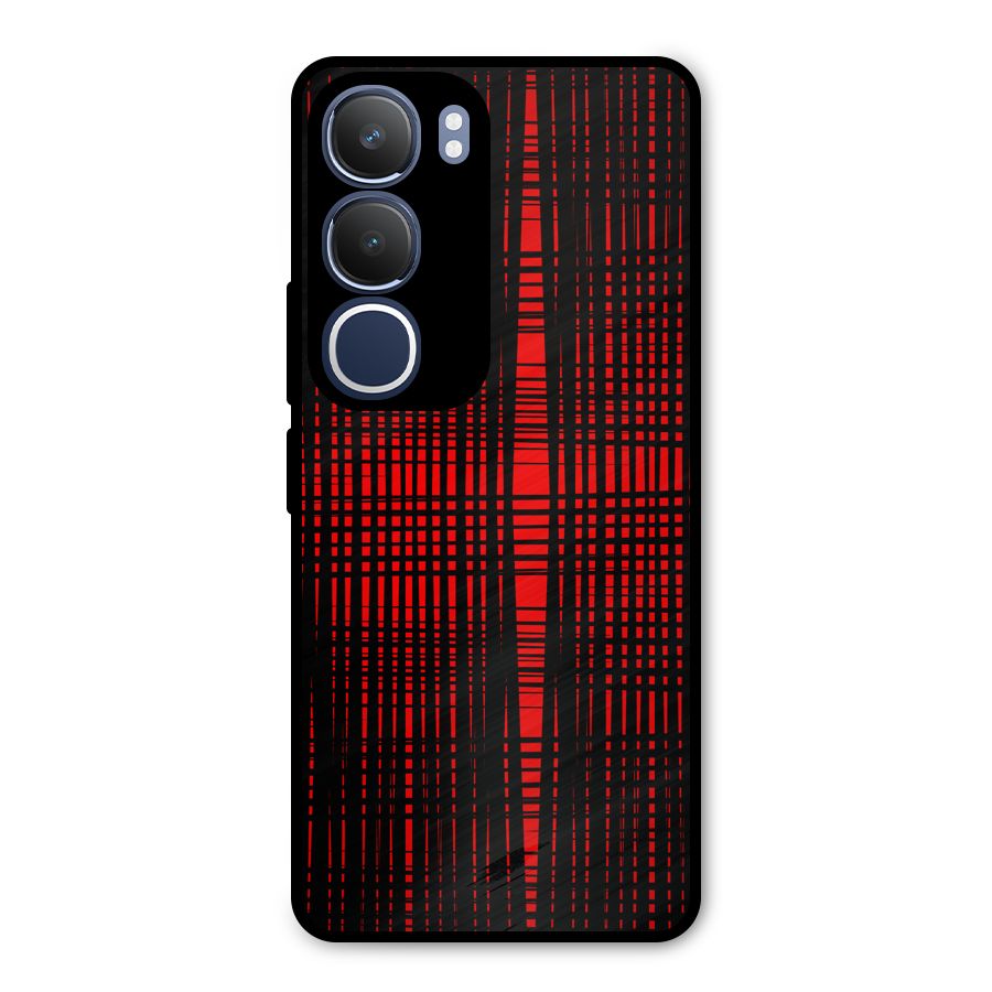 Red Net Design Metal Back Case for Vivo Y29