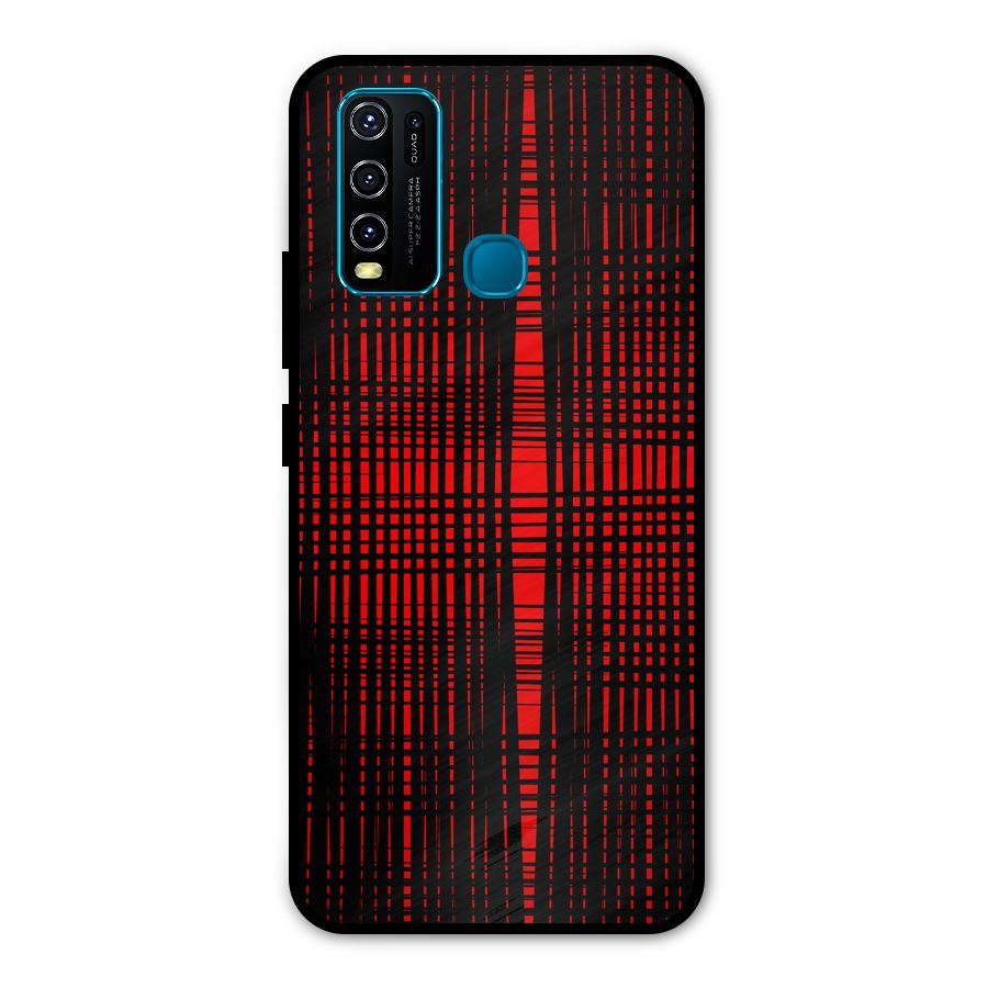 Red Net Design Metal Back Case for Vivo Y30