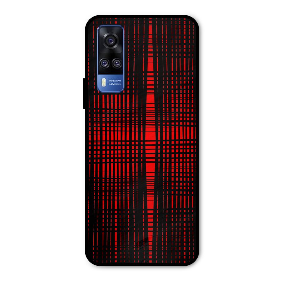 Red Net Design Metal Back Case for Vivo Y51A