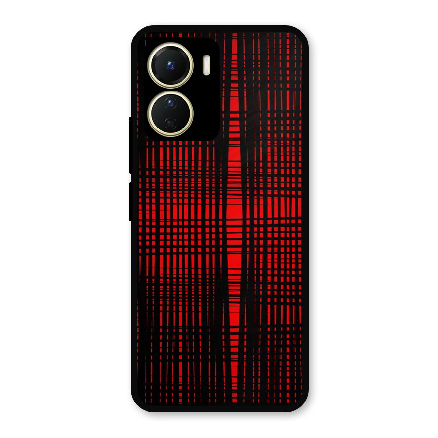 Red Net Design Metal Back Case for Vivo Y56