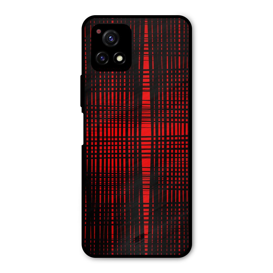 Red Net Design Metal Back Case for Vivo Y72 5G