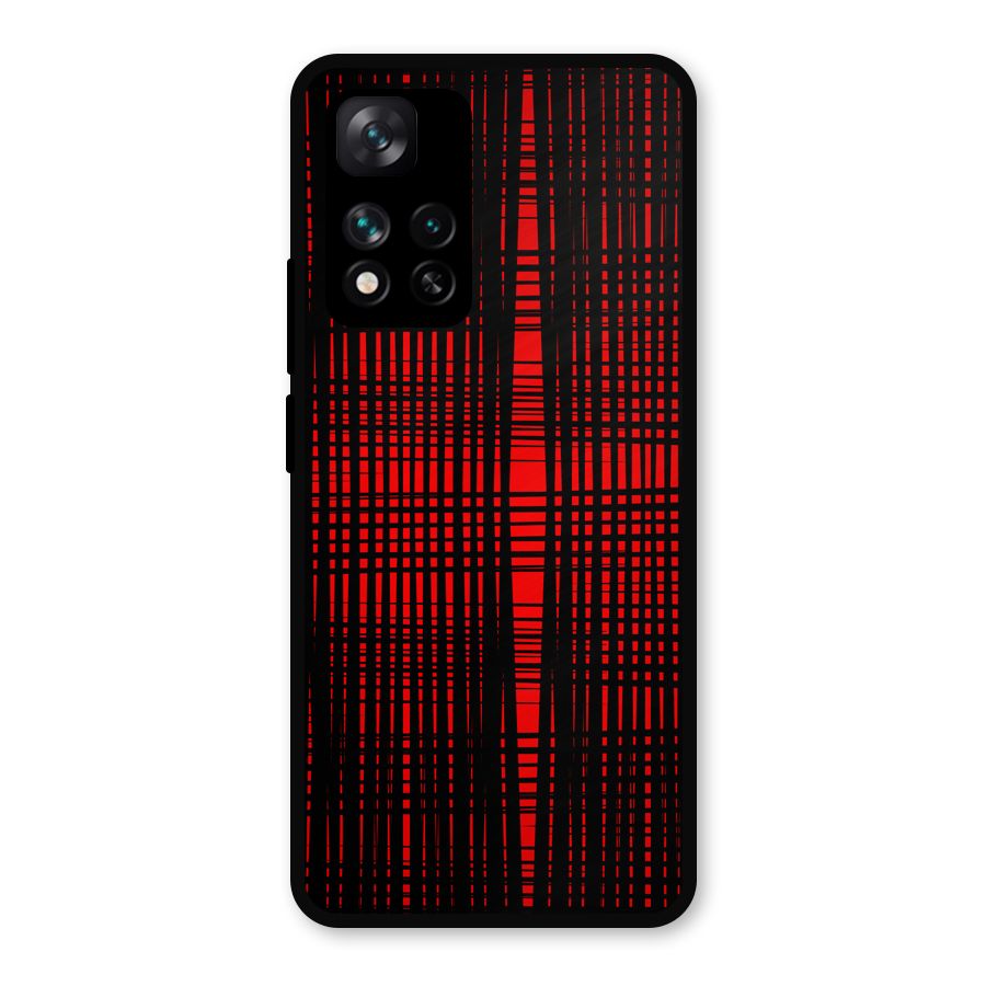 Red Net Design Metal Back Case for Xiaomi 11i Hypercharge 5G