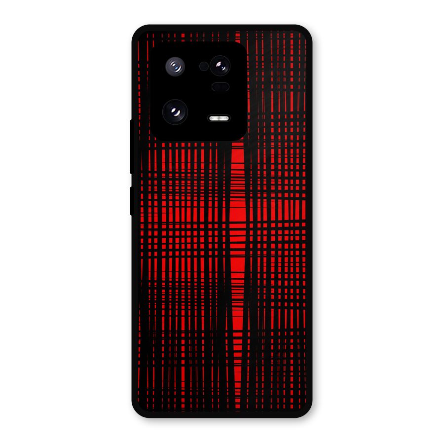 Red Net Design Metal Back Case for Xiaomi 13 Pro