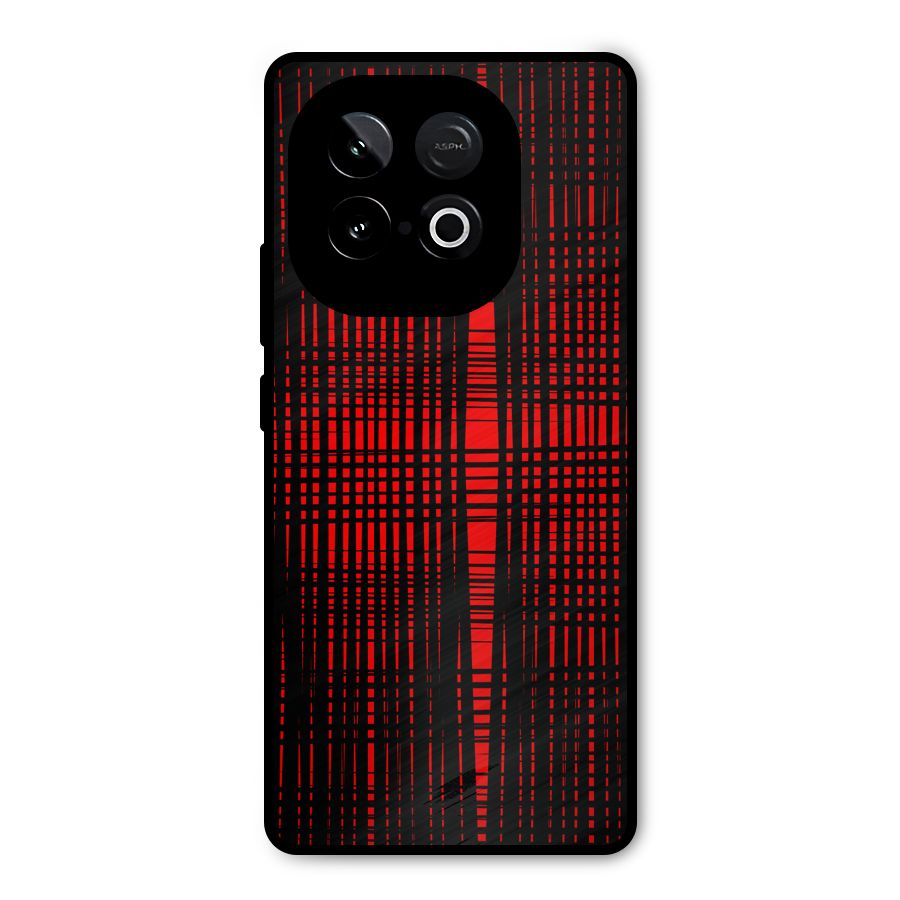Red Net Design Metal Back Case for iQOO Neo 10