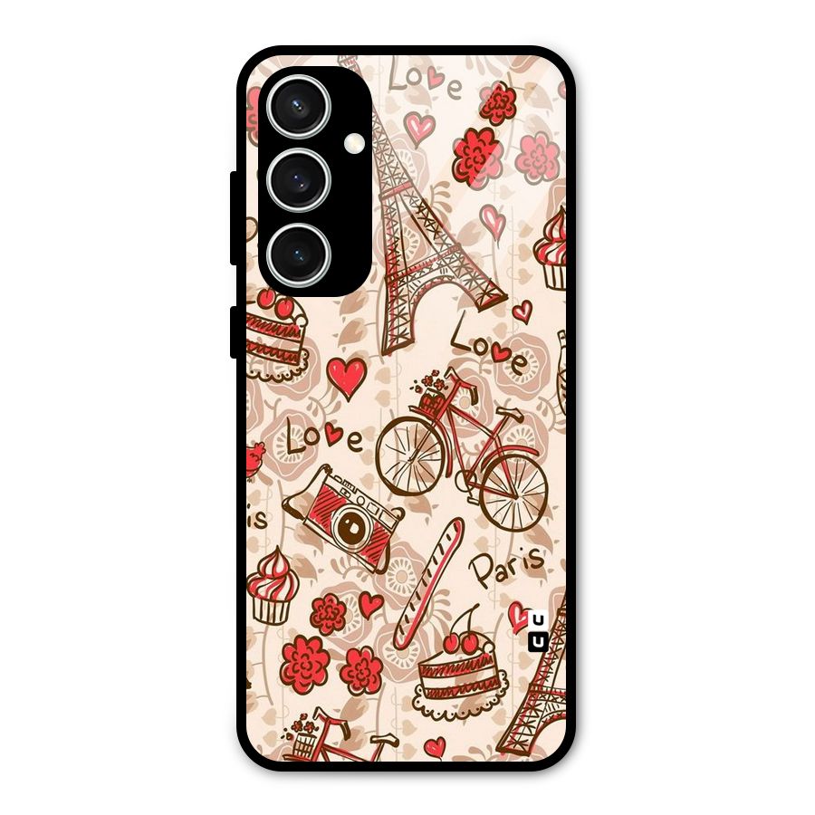 Red Peach City Glass Back Case for Galaxy S23 FE