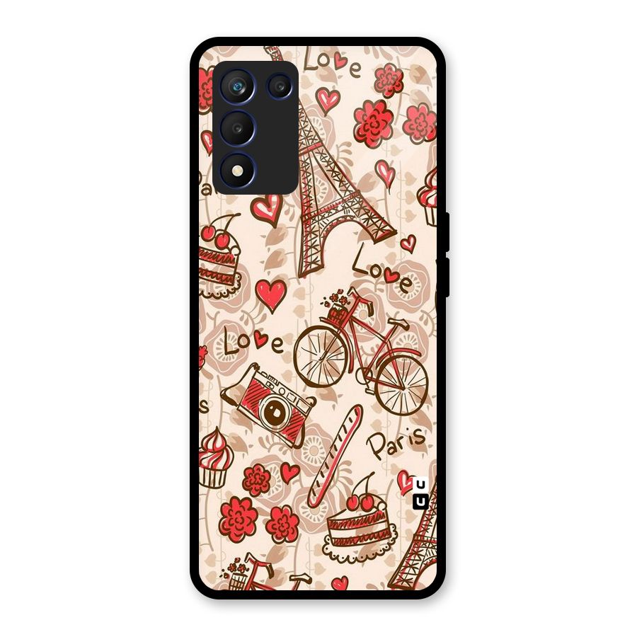 Red Peach City Glass Back Case for Realme 9 5G Speed