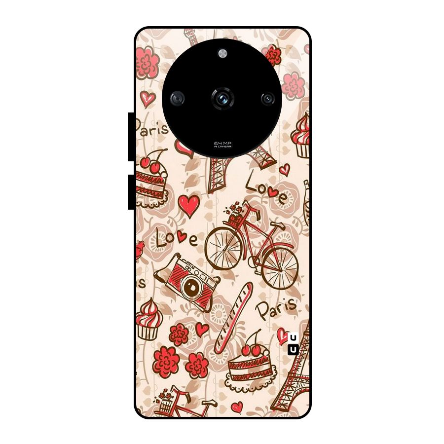 Red Peach City Glass Back Case for Realme Narzo 60 5G