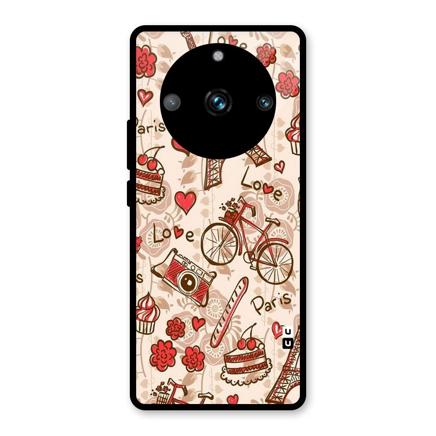 Red Peach City Glass Back Case for Realme Narzo 60 Pro