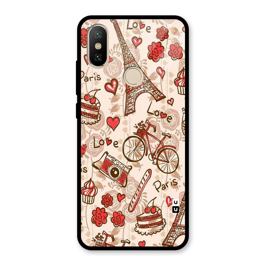 Red Peach City Glass Back Case for Redmi A2
