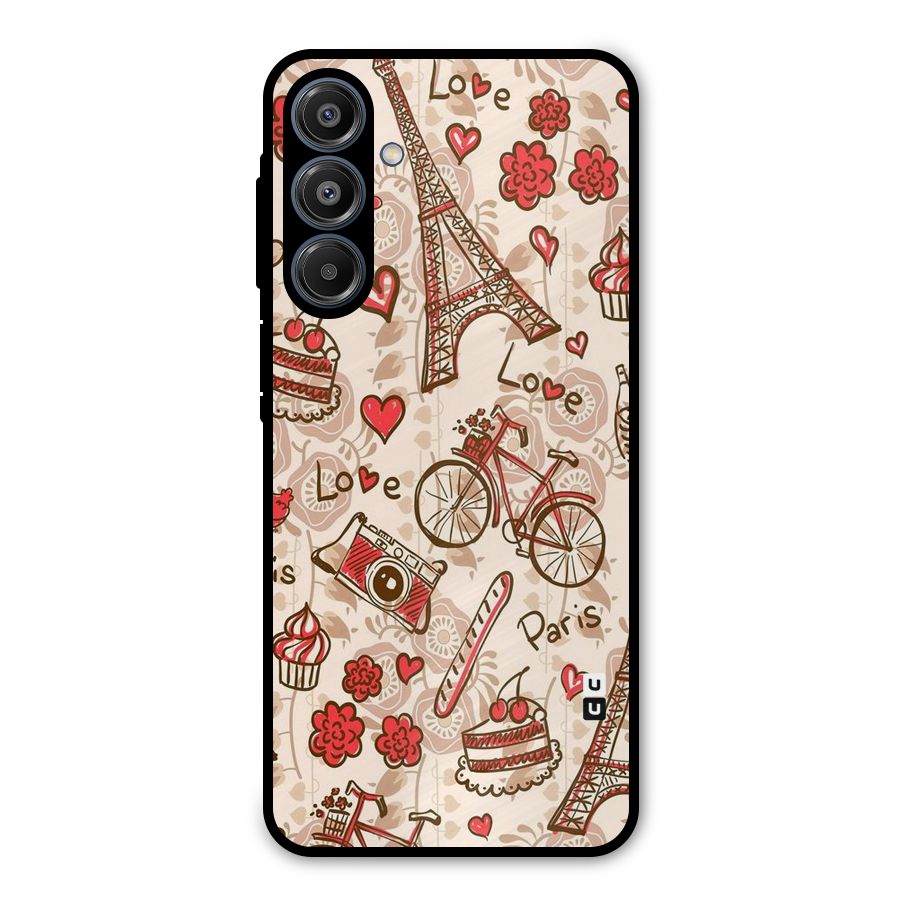 Red Peach City Metal Back Case for Galaxy A16 5G