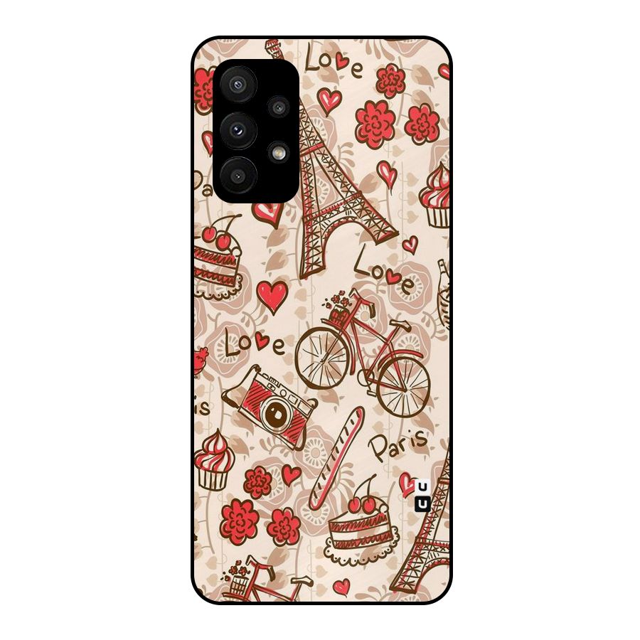 Red Peach City Metal Back Case for Galaxy A23
