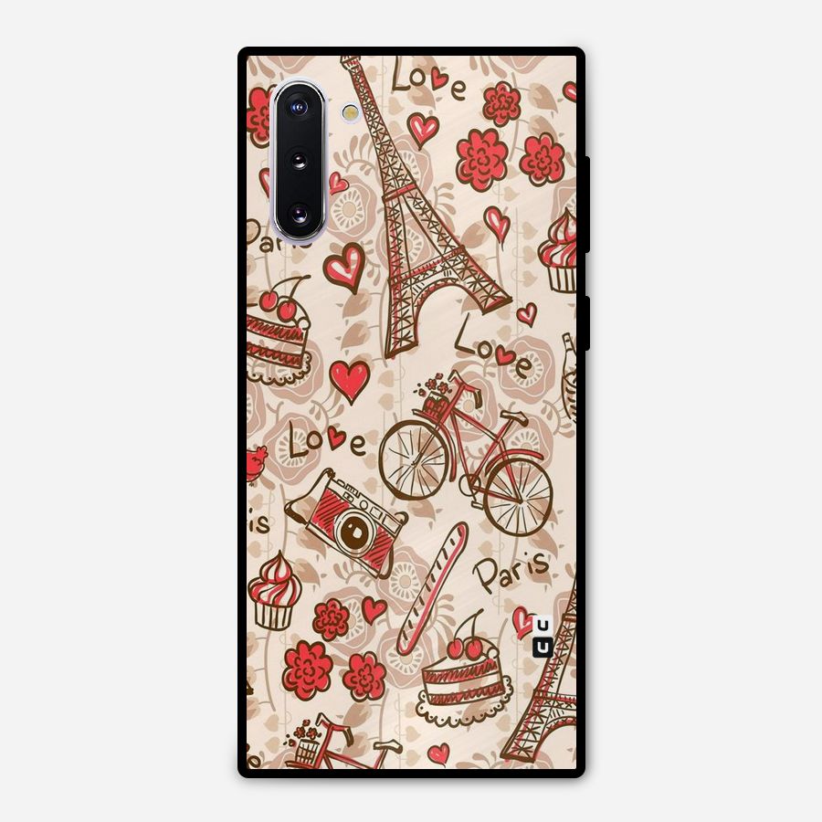 Red Peach City Metal Back Case for Galaxy Note 10