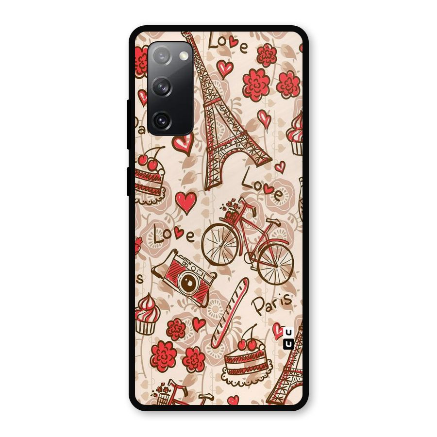 Red Peach City Metal Back Case for Galaxy S20 FE 5G