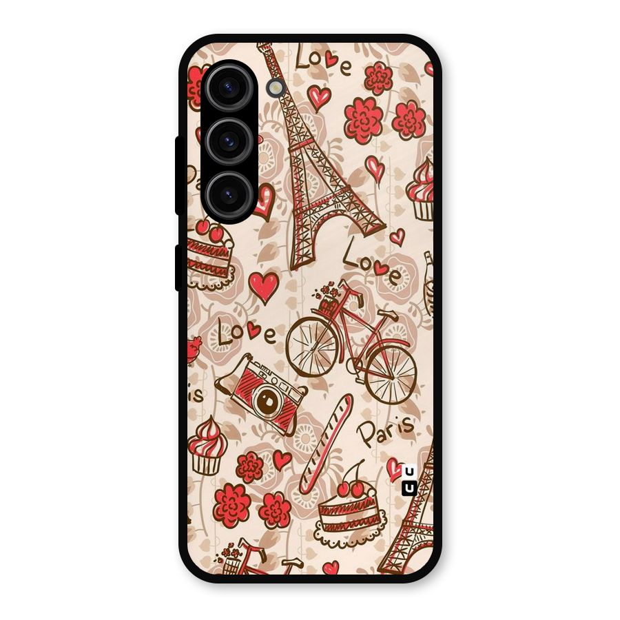 Red Peach City Metal Back Case for Galaxy S23