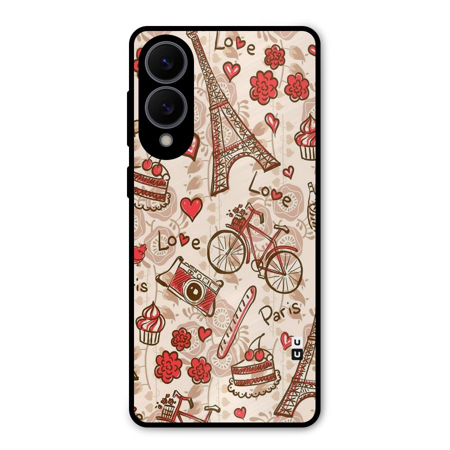 Red Peach City Metal Back Case for Galaxy S25 Edge