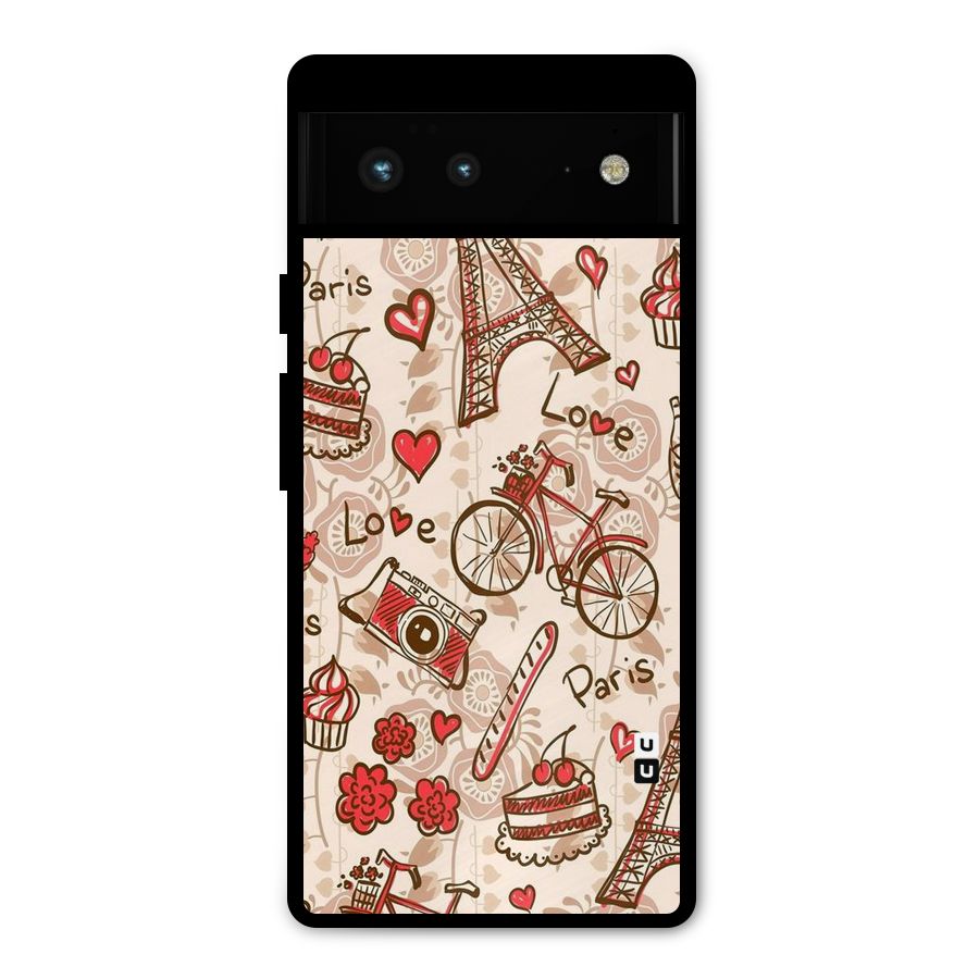 Red Peach City Metal Back Case for Google Pixel 6
