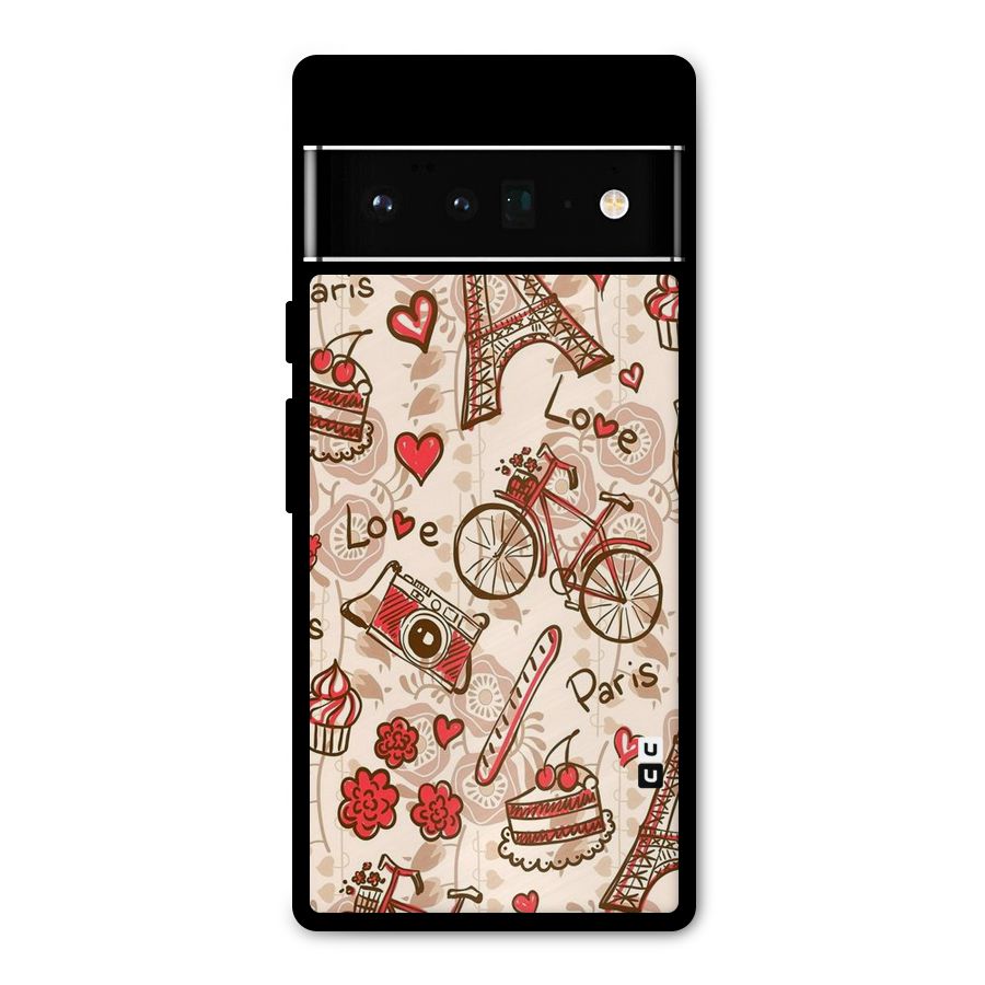 Red Peach City Metal Back Case for Google Pixel 6 Pro