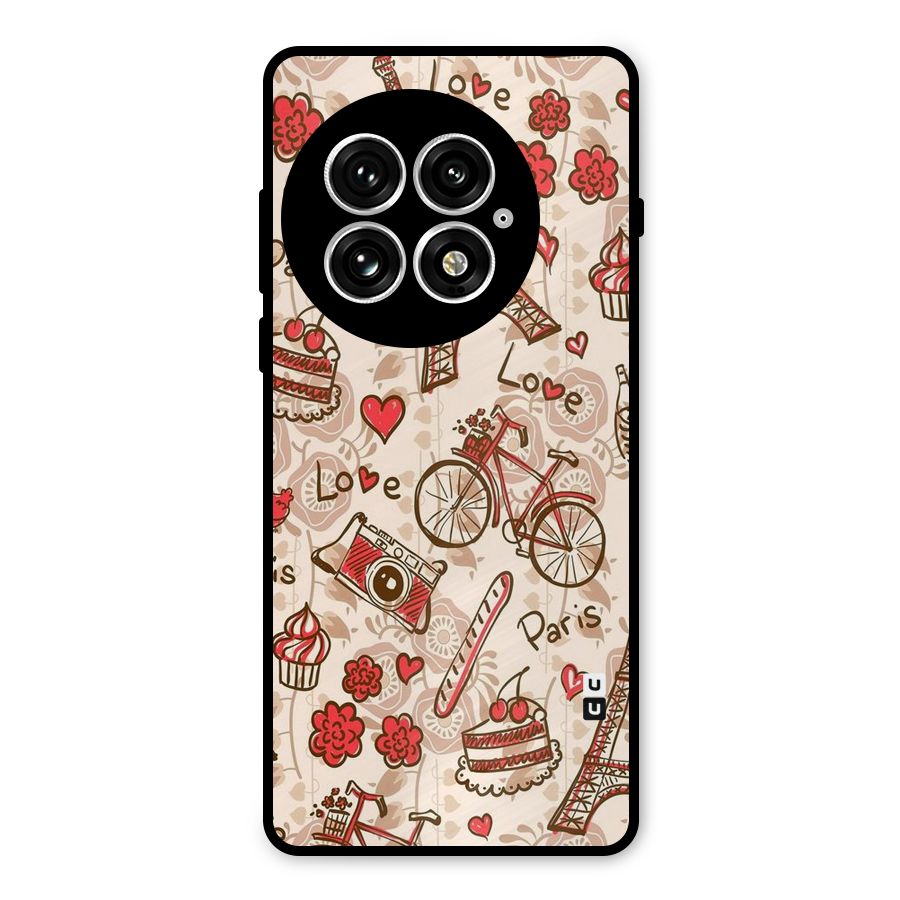 Red Peach City Metal Back Case for OnePlus 13