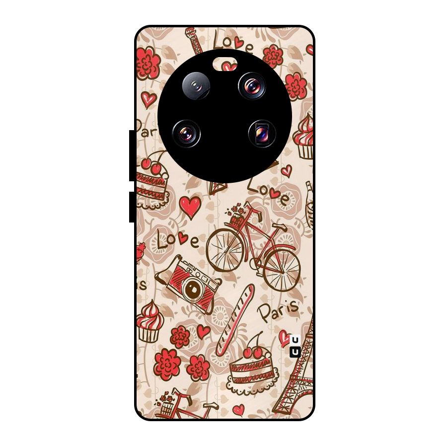Red Peach City Metal Back Case for Xiaomi 13 Ultra