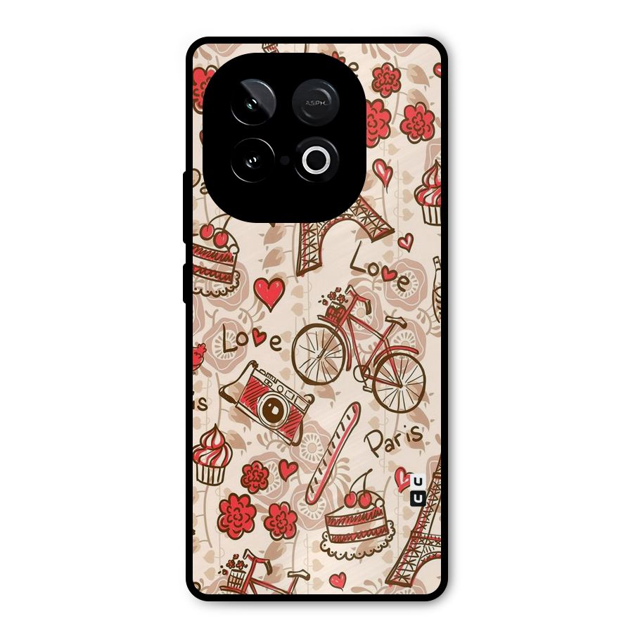 Red Peach City Metal Back Case for iQOO Neo 10