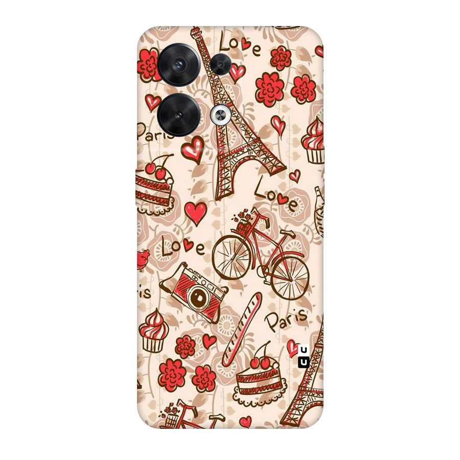 Red Peach City Original Polycarbonate Back Case for Oppo Reno8 5G